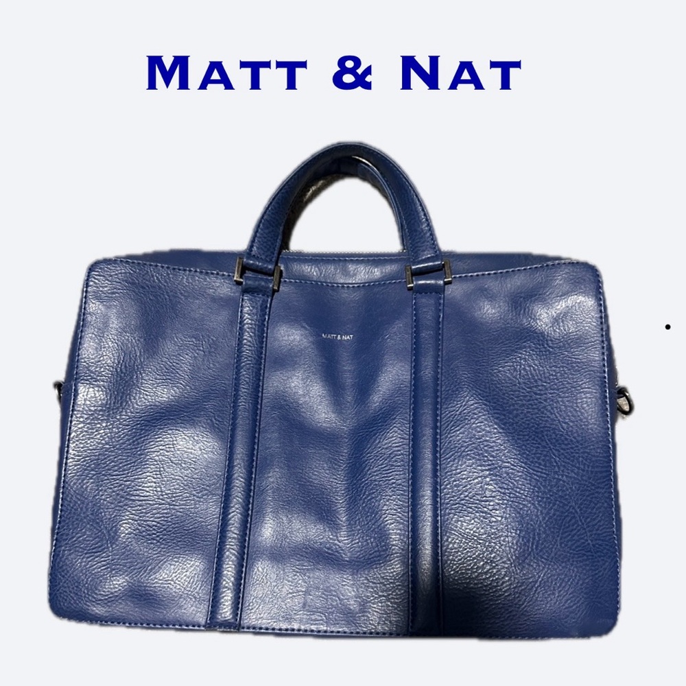 Matt & Nat Navy Blue Zippered Handbag